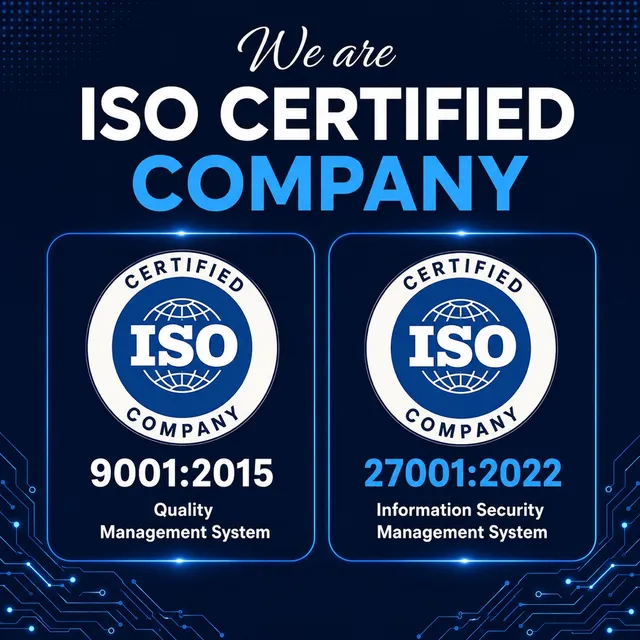 We are an ISO Certified Company
